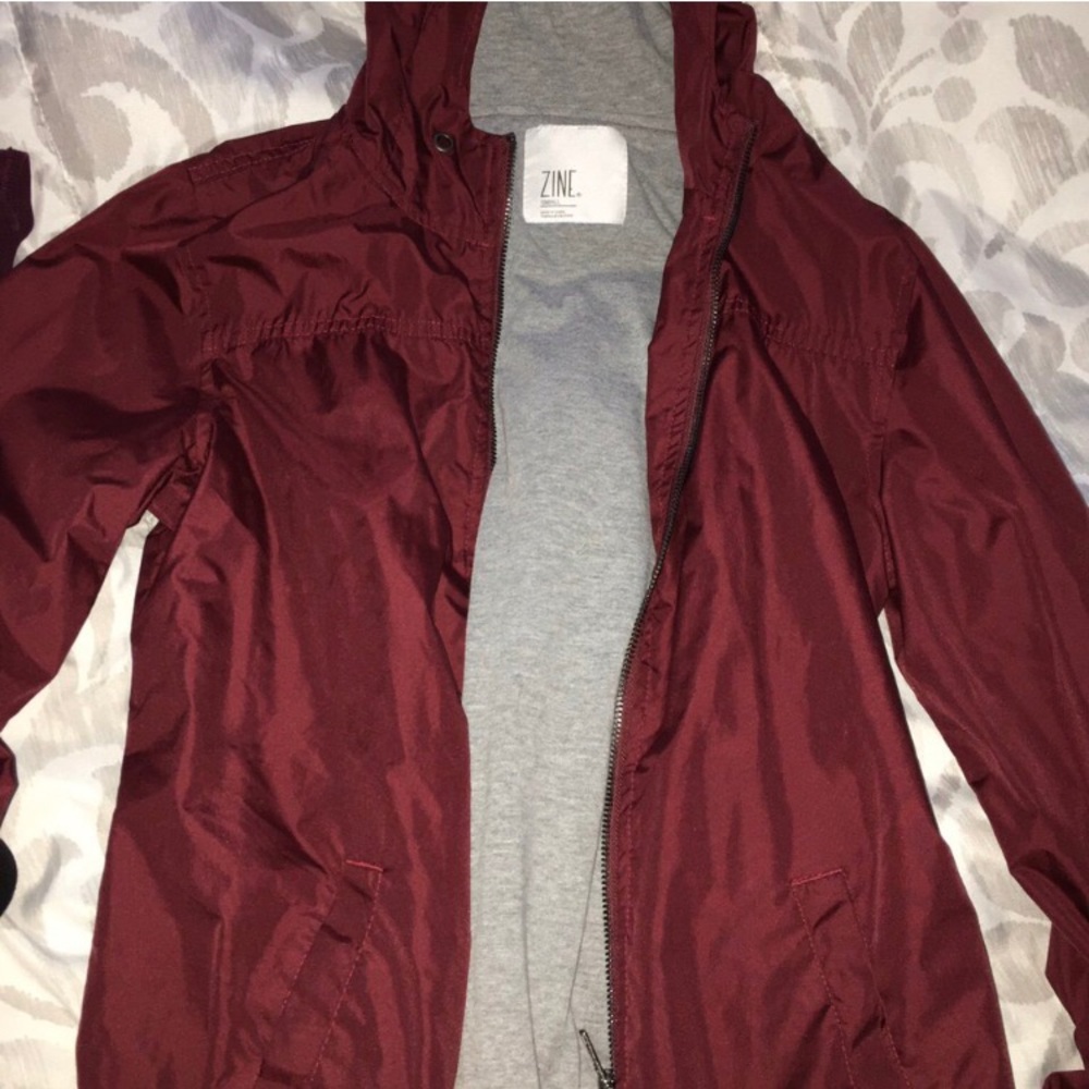 Burgundy windbreaker
